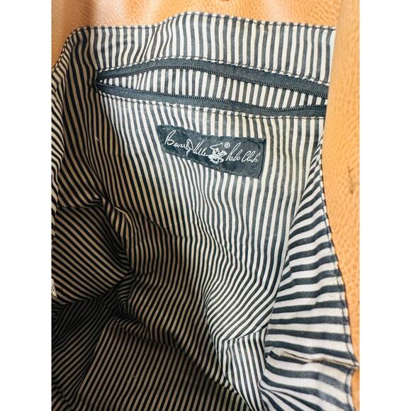 BEVERLY HILLS  POLO CLUB Brown Braided Handle Large Size Tote Handbag - Picture 2 of 14